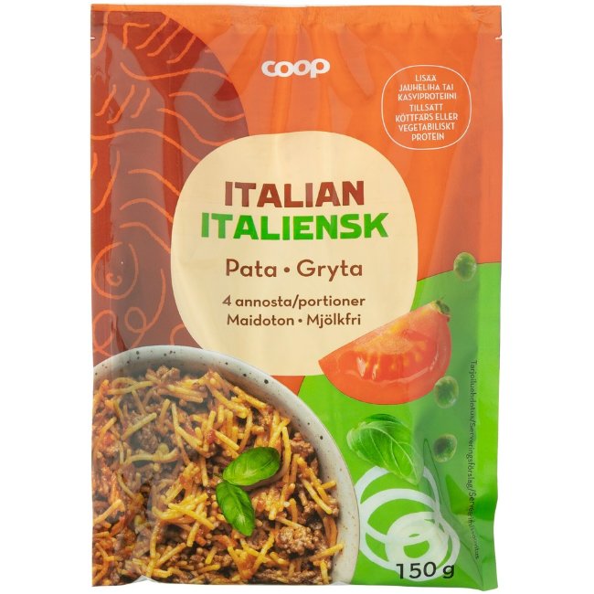 Ингредиенты для итальянской запеканки Coop 150 гр