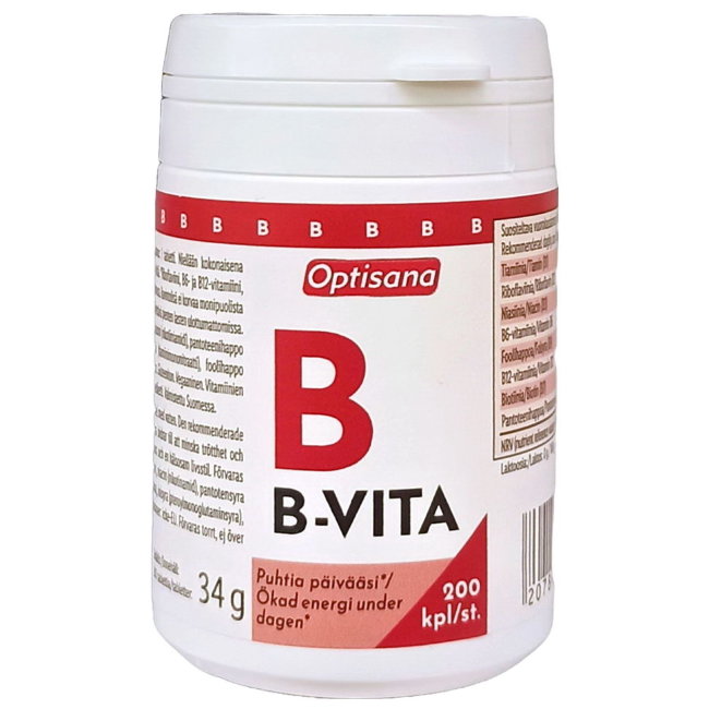 Комплекс B витаминов OPTISANA B-VITAMIINI 200 таб