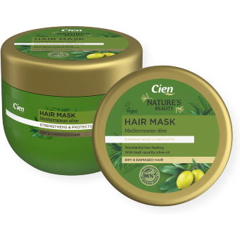 Оливковая питательная маска для сухих и поврежденных волос Cien Natures Beauty 300 мл