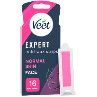 Восковые полоски для лица Veet Expert 16 шт