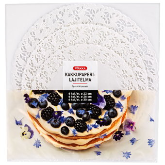 Подложка для торта (ажурная 22,26,30см по 6шт) Pirkka