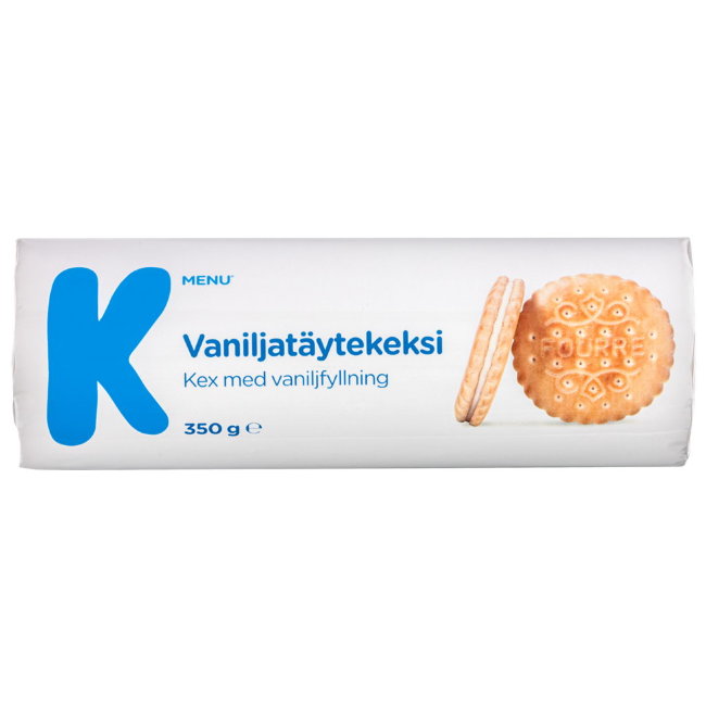 Печенье K-MENU с ванильно-сливочной начинкой 350 гр