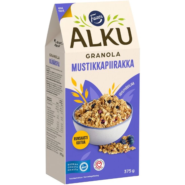 Гранола Fazer Alku с черничным пирогом 375 гр