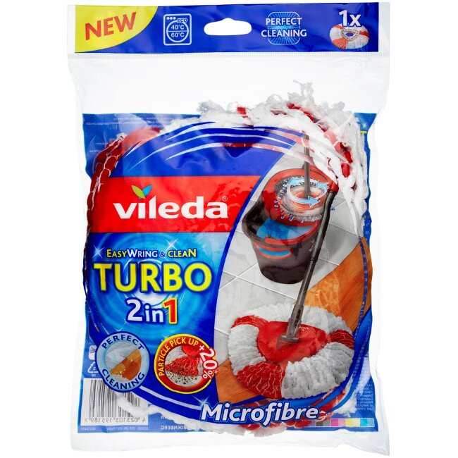 Сменная швабра Vileda Turbo 2в1