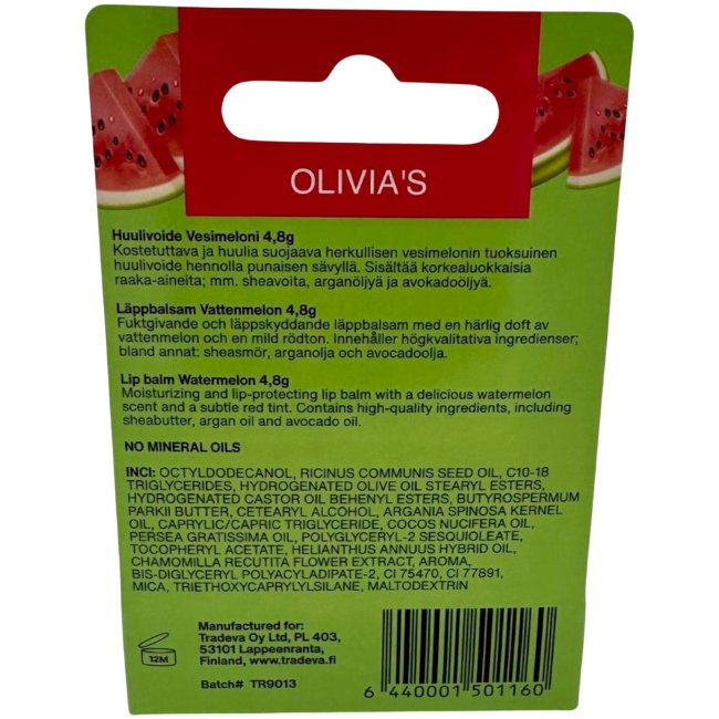 Бальзам для губ Olivia's с ароматом арбуза 1 шт