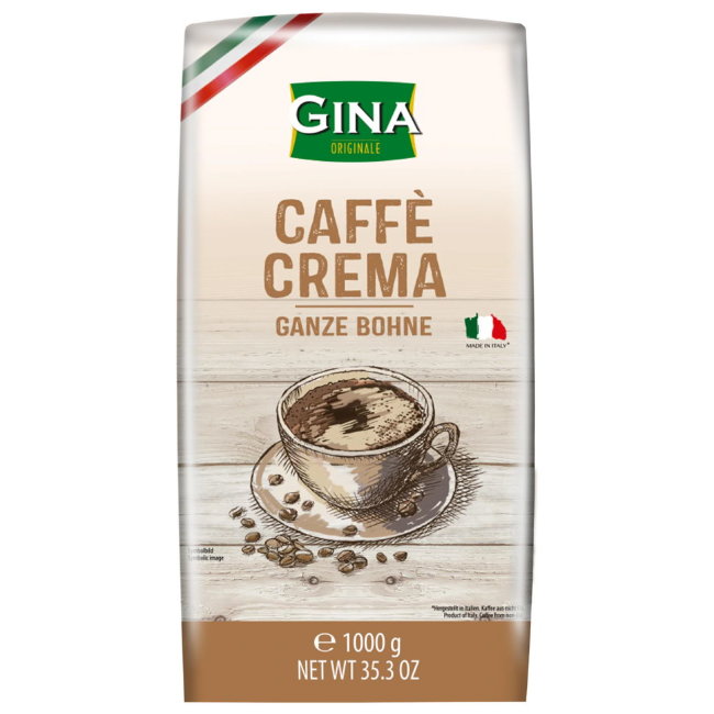 Кофе в зернах GINA Caffe Crema 1 кг