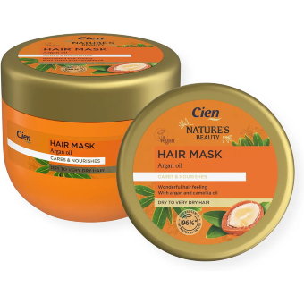 Аргановая маска для блеска для сухих и очень сухих волос Cien Natures Beauty 300 мл