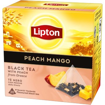 Чай черный в пирамидках (персик и манго) Lipton Peach Mango 20 шт/уп