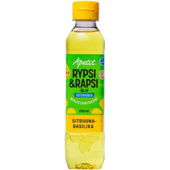 Рапсовое масло Apetit с лимоном и базиликом 250 мл