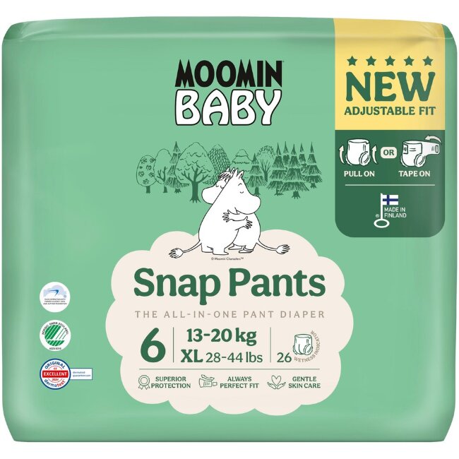 Подгузники-штанишки Moomin Baby Snap Pants 6 - 26 шт, 13-20 кг