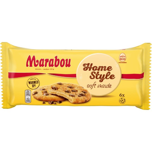 Шоколадные печенья Marabou Homestyle с мягкой начинкой 156 гр