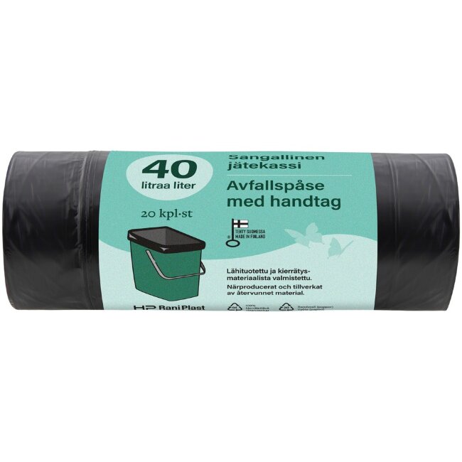 Мусорный пакет HP Rani Plast AB 40 л с ручками (уп 20 шт) Мусорный пакет HP Rani Plast AB 40 л с ручками (уп 20 шт)