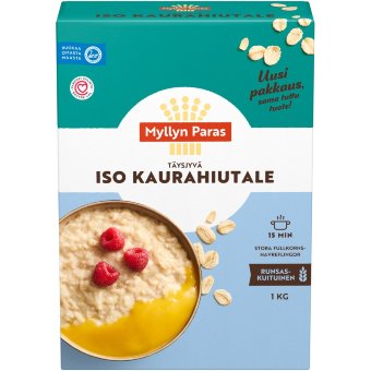 Крупные цельнозерновые овсяные хлопья Myllyn Paras 1 кг