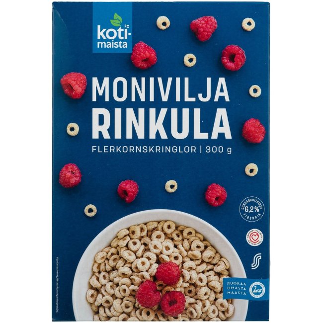 Цельнозерновые колечки Kotimaista Monivilja Rinkula 300 гр