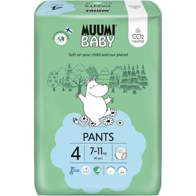 Подгузники-шортики Muumi Baby Pants 4 - 40 шт 7-11 кг