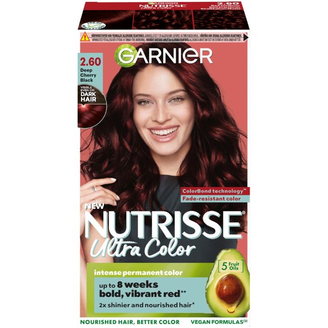 Краска для волос Garnier Nutrisse Ultra Color 2.60 вишневая черная 1 шт