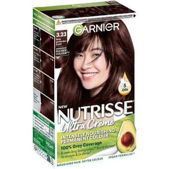 Перманентная краска для волос Garnier Nutrisse Ultra Creme 3.23 темно-золотисто-коричневый 1 шт