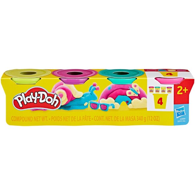 Пластилин Play-Doh 4-упаковки, разных цветов