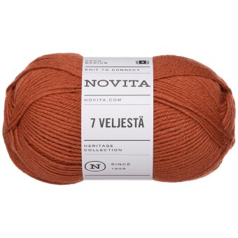 Пряжа Novita 7 Veljestä 100 гр pihlaja 644