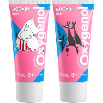 Детская первая зубная паста Oxygenol Moomin 50 мл 0+ Детская первая зубная паста Oxygenol Moomin 50 мл 0+