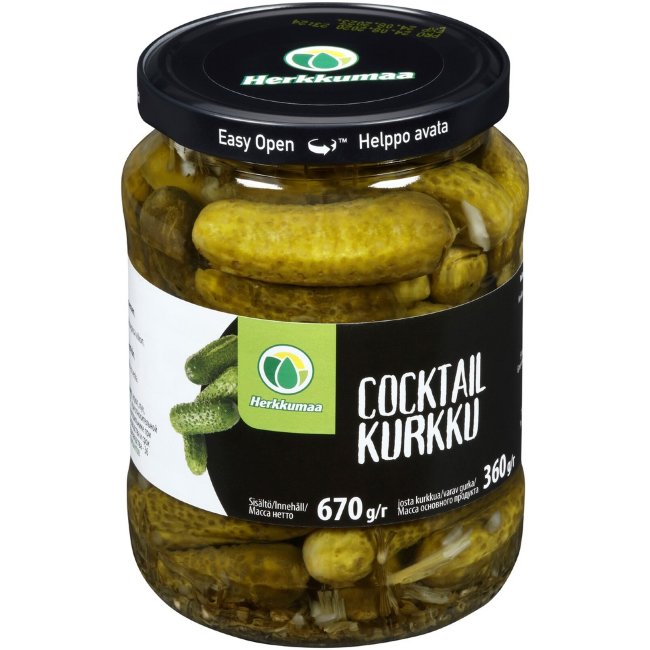 Огурцы Herkkumaa коктейльные 670/360 гр