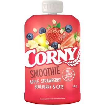 Смузи Corny Smoothie с яблоком, клубникой, черникой и овсом 120 гр