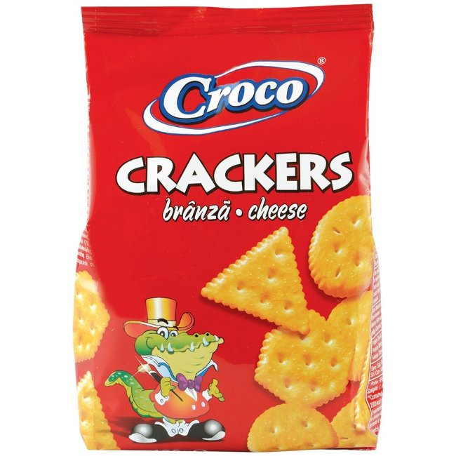 Солёные крекеры со вкусом сыра Croco 100 гр