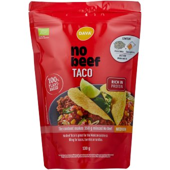 Органический растительный белок DAVA No Beef Taco 130 гр