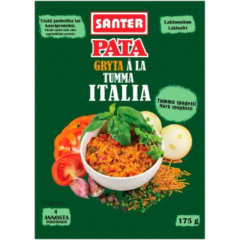 Паста в кастрюле Santer Pata à la Italia с темной спагетти и овощной приправой 175 гр