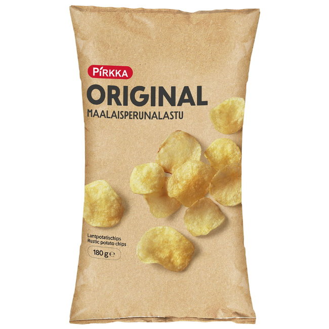 Картофельные чипсы Pirkka ORIGINAL 180 гр