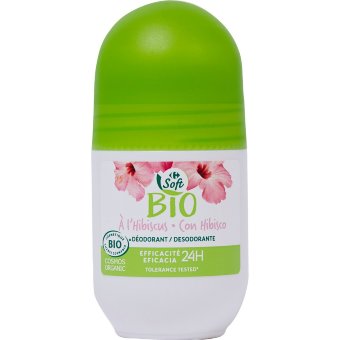 Дезодорант роликовый Carrefour Soft Bio с гибискусом 50 мл