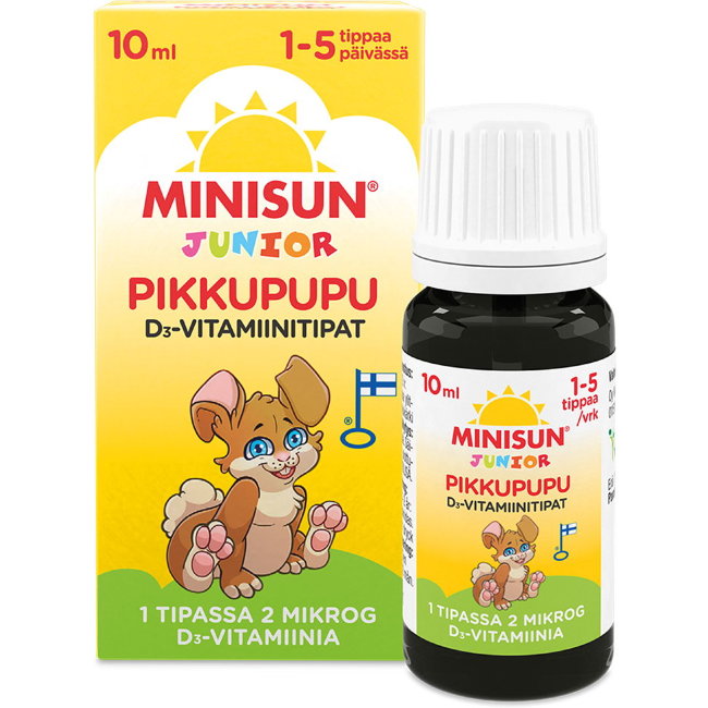 Капли с витамином D3 для детей Minisun Drops D3 10 мл минисан