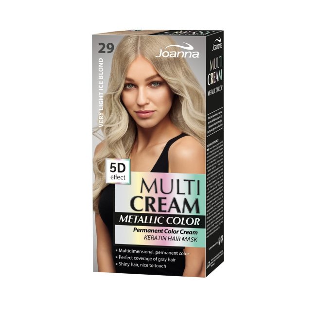 Крем-краска для волос Joanna Multi Cream Metallic Color Ice Brown 29
