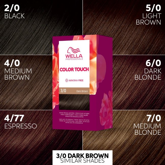 Домашняя краска для волос Wella Professionals Color Touch Pure Naturals темно-коричневый 3/0 130 мл Домашняя краска для волос Wella Professionals Color Touch Pure Naturals темно-коричневый 3/0 130 мл