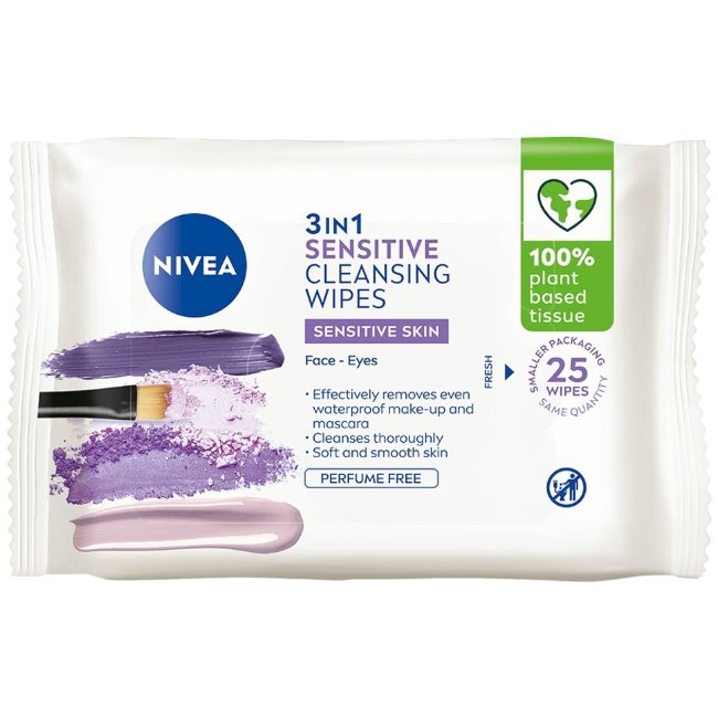 Очищающие салфетки NIVEA Daily Essentials Sensitive 25 шт/уп