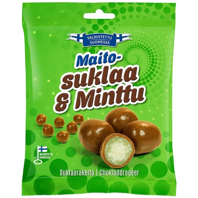 Шоколадные шарики с мятной начинкой Finlandia Candy 85 гр