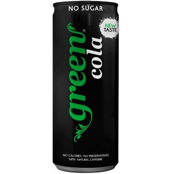 Освежающий напиток Green Beverages Cola в банке 330 мл