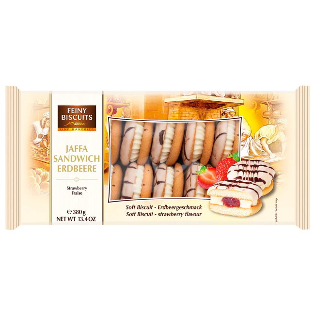 Бисквиты c клубничной начинкой Feiny Biscuits, 380 гр