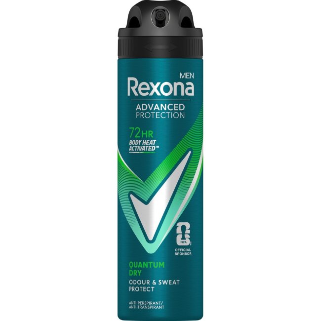 Антиперспирант-дезодорант Rexona Men Advanced Protection Quantum Dry аэрозоль для мужчин 150 мл