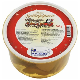 Имбирно-коричные печенье-сердечки Delikatess Bageriet 300 гр	 Имбирно-коричные печенье-сердечки Delikatess Bageriet 300 гр