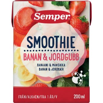 Semper Smoothie (банан, клубника, йогурт) 200 мл Semper Smoothie (банан, клубника, йогурт) 200 мл