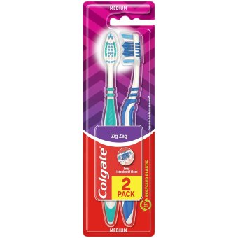 Зубная щетка (средней жесткости) Colgate ZigZag  2 шт Зубная щетка (средней жесткости) Colgate ZigZag  2 шт