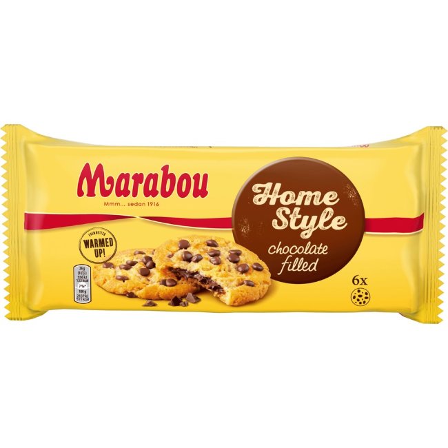 Шоколадное печенье с шоколадной начинкой Marabou Home Style 156 гр