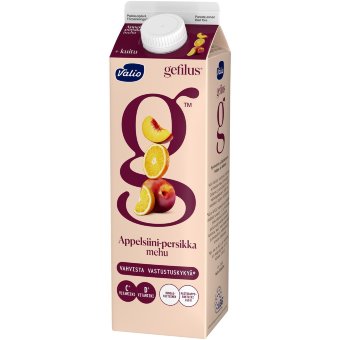 Апельсиново-персиковый сок + диетическое волокно Valio Gefilus 1 л