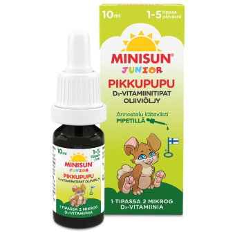 Капли с витамином D3 на оливковом масле для детей D-Tipat 10 мл Minisun Капли с витамином D3 на оливковом масле для детей D-Tipat 10 мл Minisun