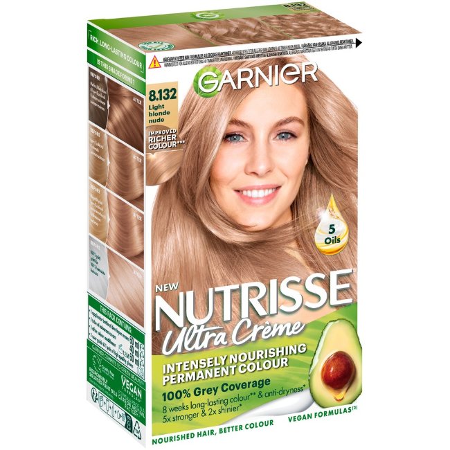 Перманентная краска для волос Garnier Nutrisse Ultra Creme 8.132 светлый блонд нюд 1 шт