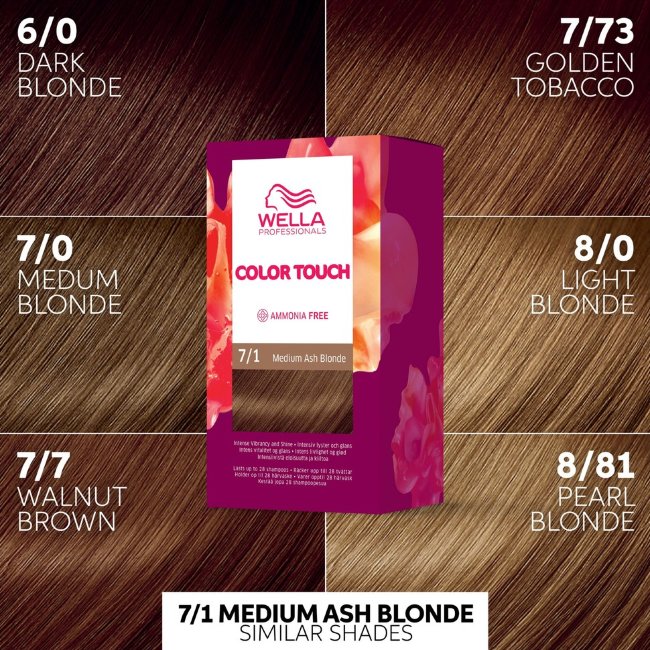 Крем-краска для волос Wella Professionals Color Touch Rich Natural Medium Ash Blonde 7/1 130 мл