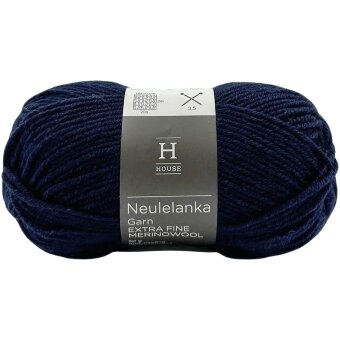 Пряжа House из мериносовой шерсти 50 гр Navy Blue 12072