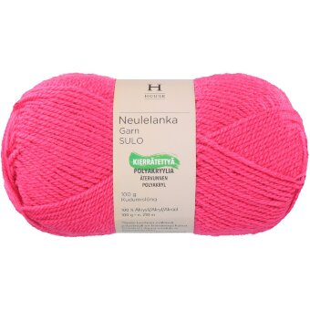 Пряжа акриловая House garn Sulo 100 гр Raspberry Pink 10121
