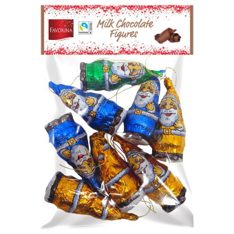 Фигурки из молочного шоколада (Дед Морозы) Favorina 100 гр